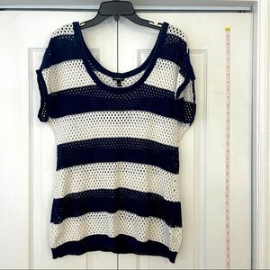 Torrid Striped Off the Shoulder Sweater 1X